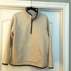 Market & Spruce Pullover-Size Large - Oatmeal with Navy trim